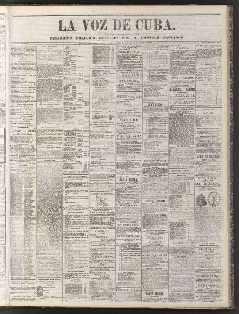 Miniatura de La Voz de Cuba: diario conservador del 21 de septiembre de 1877