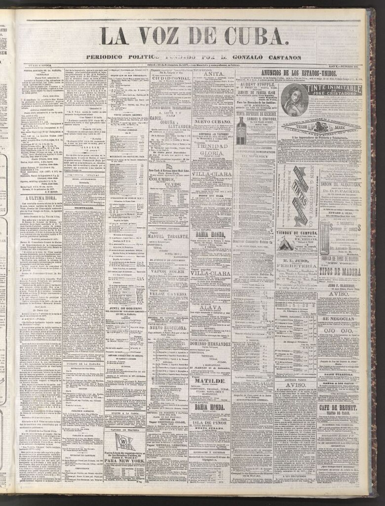 Miniatura de La Voz de Cuba: diario conservador del 22 de septiembre de 1877