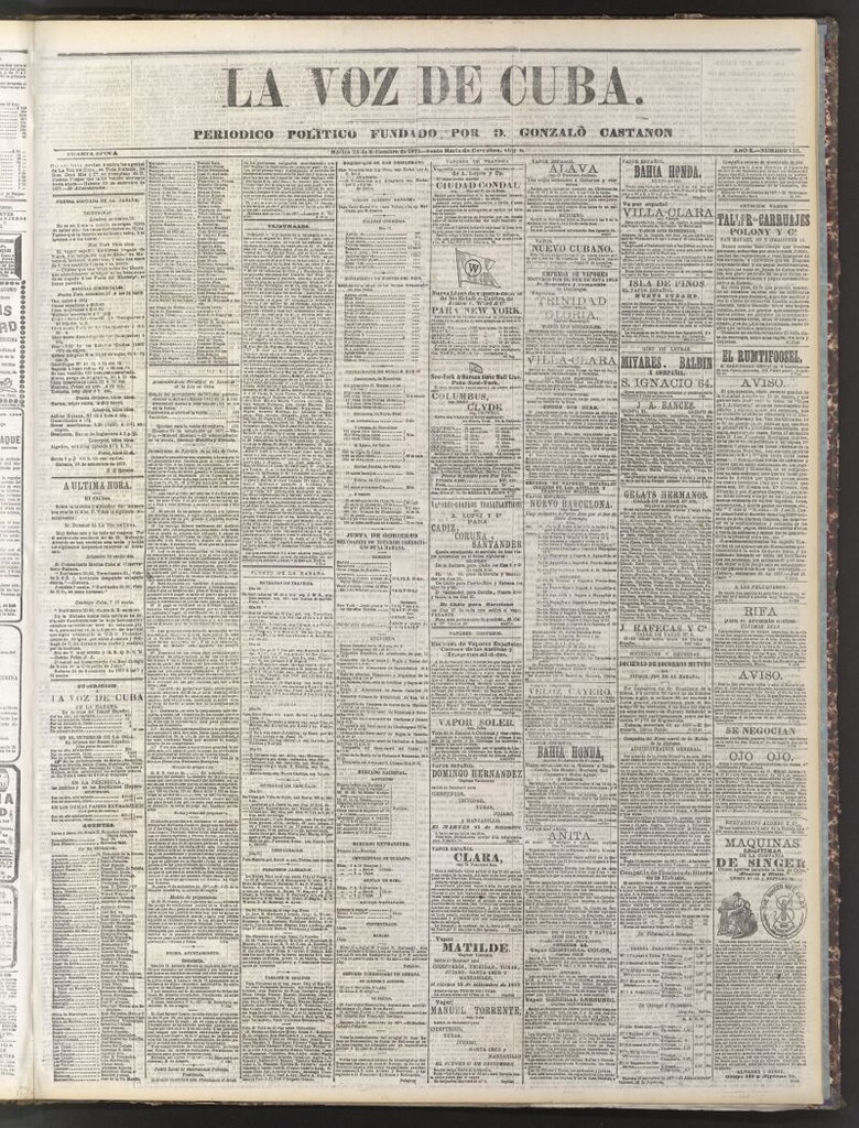 Miniatura de La Voz de Cuba: diario conservador del 25 de septiembre de 1877