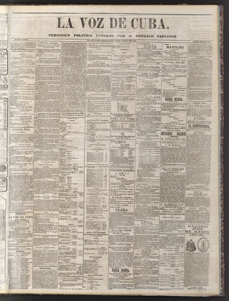 Miniatura de La Voz de Cuba: diario conservador del 26 de septiembre de 1877