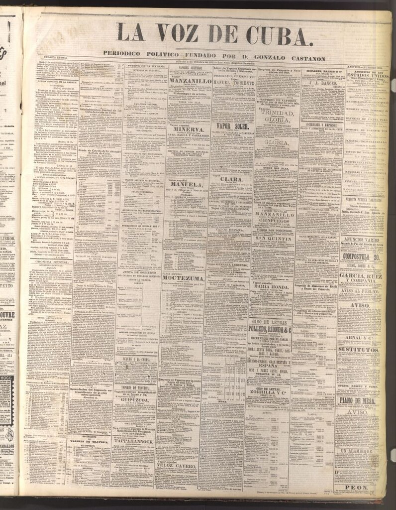 Miniatura de La Voz de Cuba: diario conservador del 2 de octubre de 1875