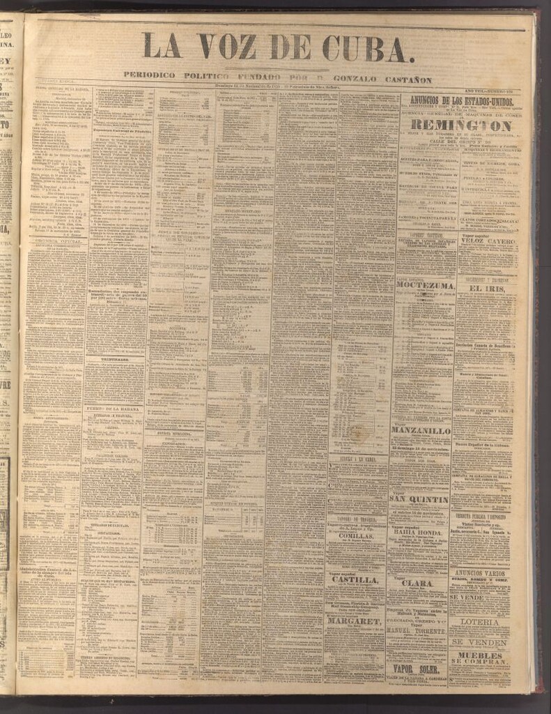 Miniatura de La Voz de Cuba: diario conservador del 14 de noviembre de 1875