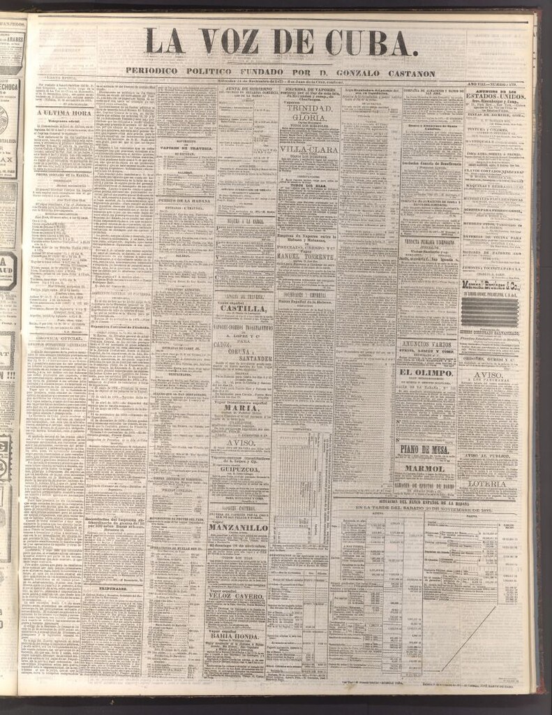 Miniatura de La Voz de Cuba: diario conservador del 24 de noviembre de 1875