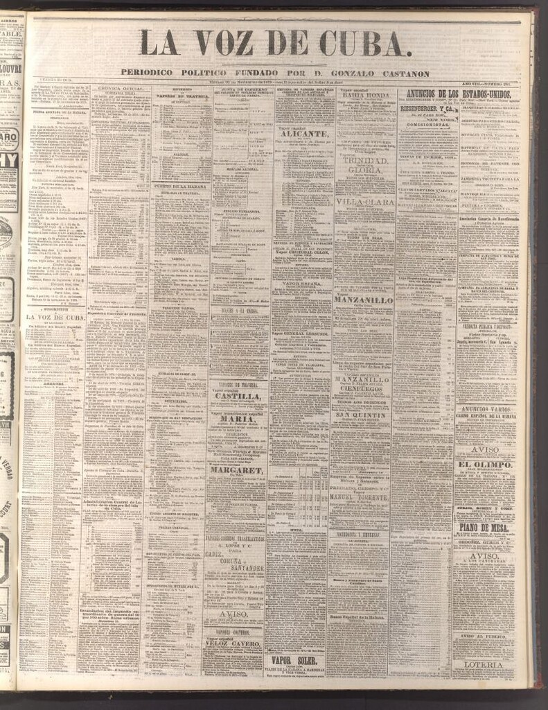 Miniatura de La Voz de Cuba: diario conservador del 26 de noviembre de 1875