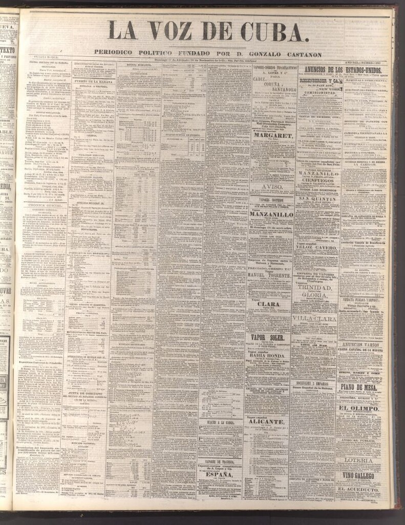 Miniatura de La Voz de Cuba: diario conservador del 28 de noviembre de 1875