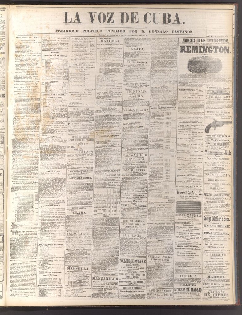 Miniatura de La Voz de Cuba: diario conservador del 7 de diciembre de 1875