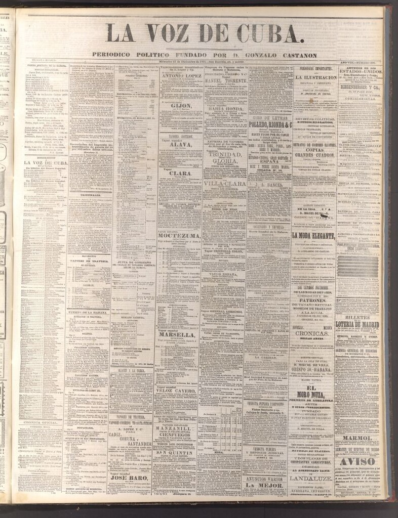 Miniatura de La Voz de Cuba: diario conservador del 15 de diciembre de 1875