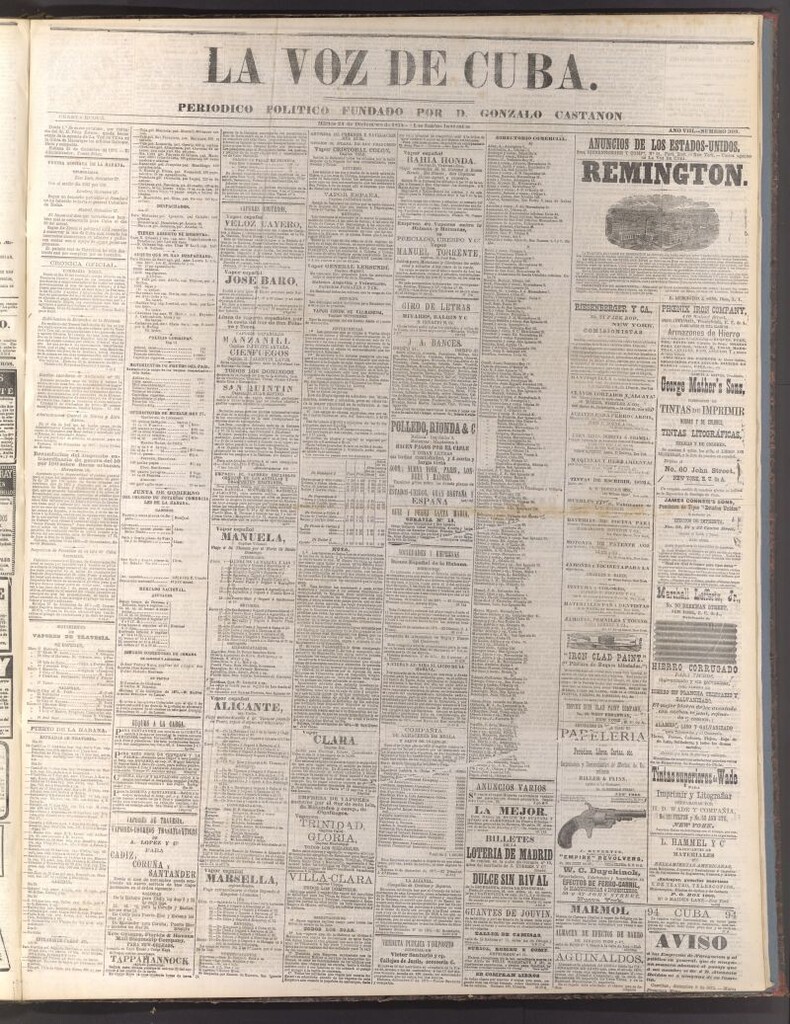 Miniatura de La Voz de Cuba: diario conservador del 28 de diciembre de 1875