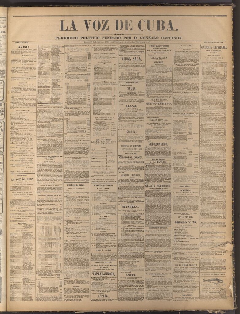 Miniatura de La Voz de Cuba: diario conservador del 29 de octubre de 1878