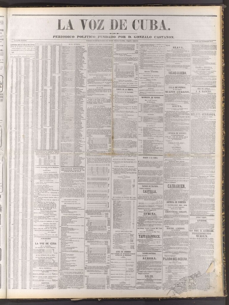Miniatura de La Voz de Cuba: diario conservador del 22 de noviembre de 1878