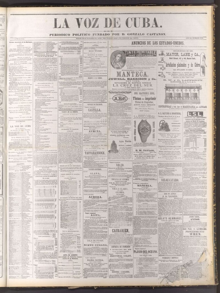 Miniatura de La Voz de Cuba: diario conservador del 23 de noviembre de 1878