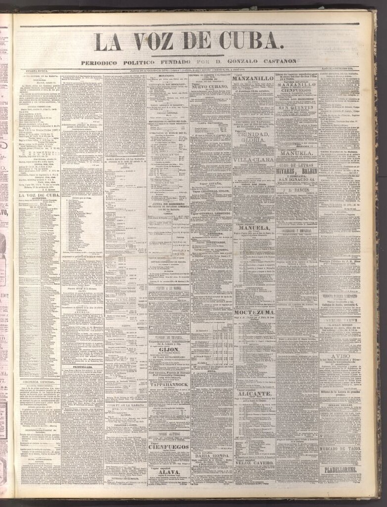 Miniatura de La Voz de Cuba: diario conservador del 26 de octubre de 1876
