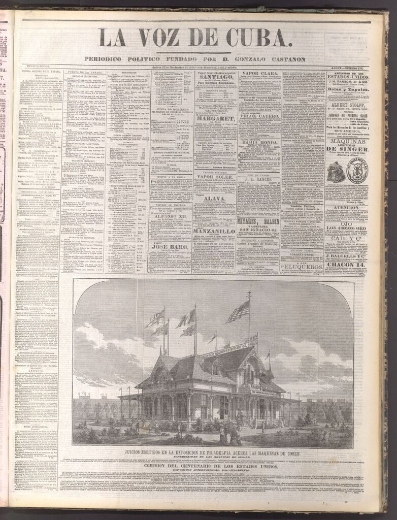 Miniatura de La Voz de Cuba: diario conservador del 23 de noviembre de 1876
