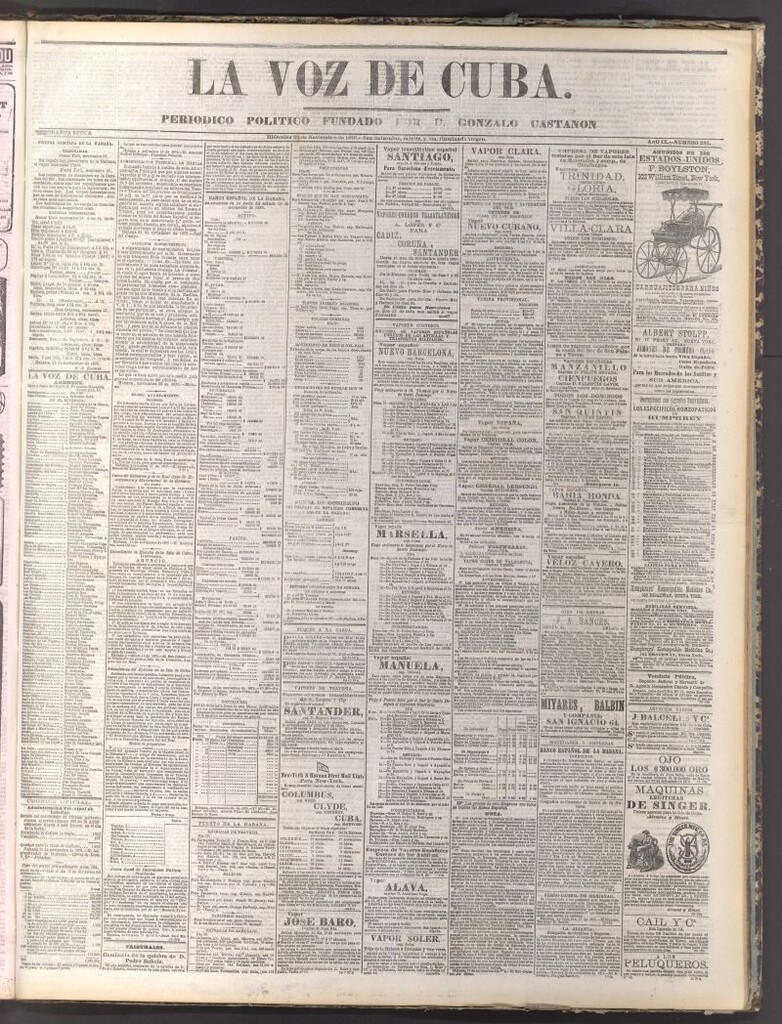 Miniatura de La Voz de Cuba: diario conservador del 29 de noviembre de 1876