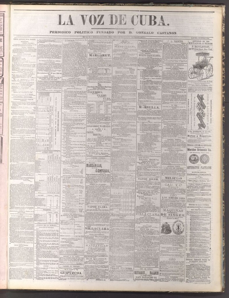 Miniatura de La Voz de Cuba: diario conservador del 12 de diciembre de 1876