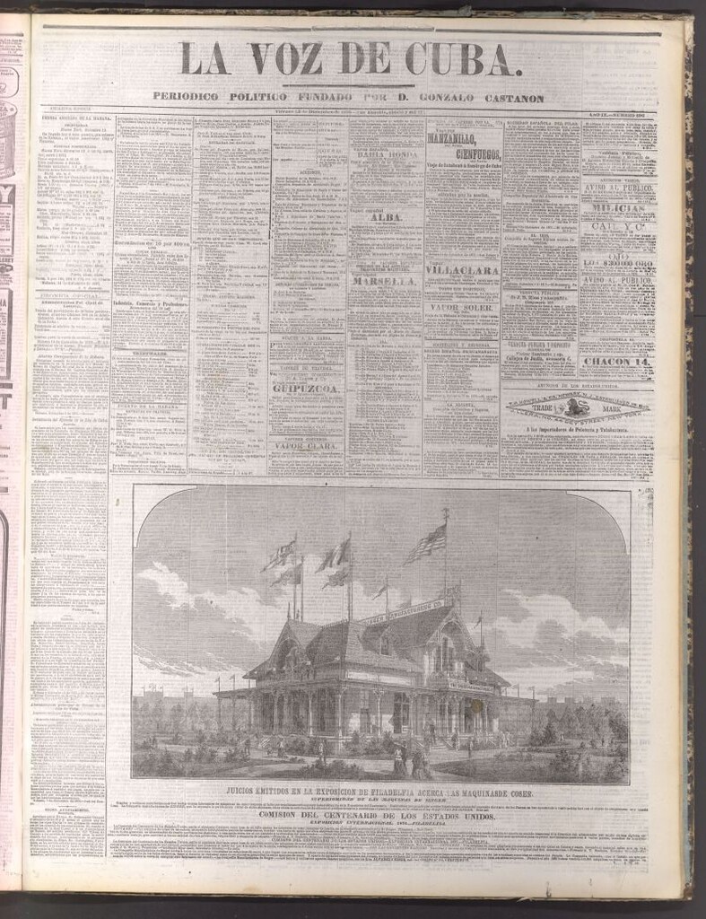 Miniatura de La Voz de Cuba: diario conservador del 15 de diciembre de 1876