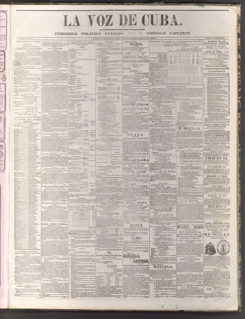 Miniatura de La Voz de Cuba: diario conservador del 28 de diciembre de 1876