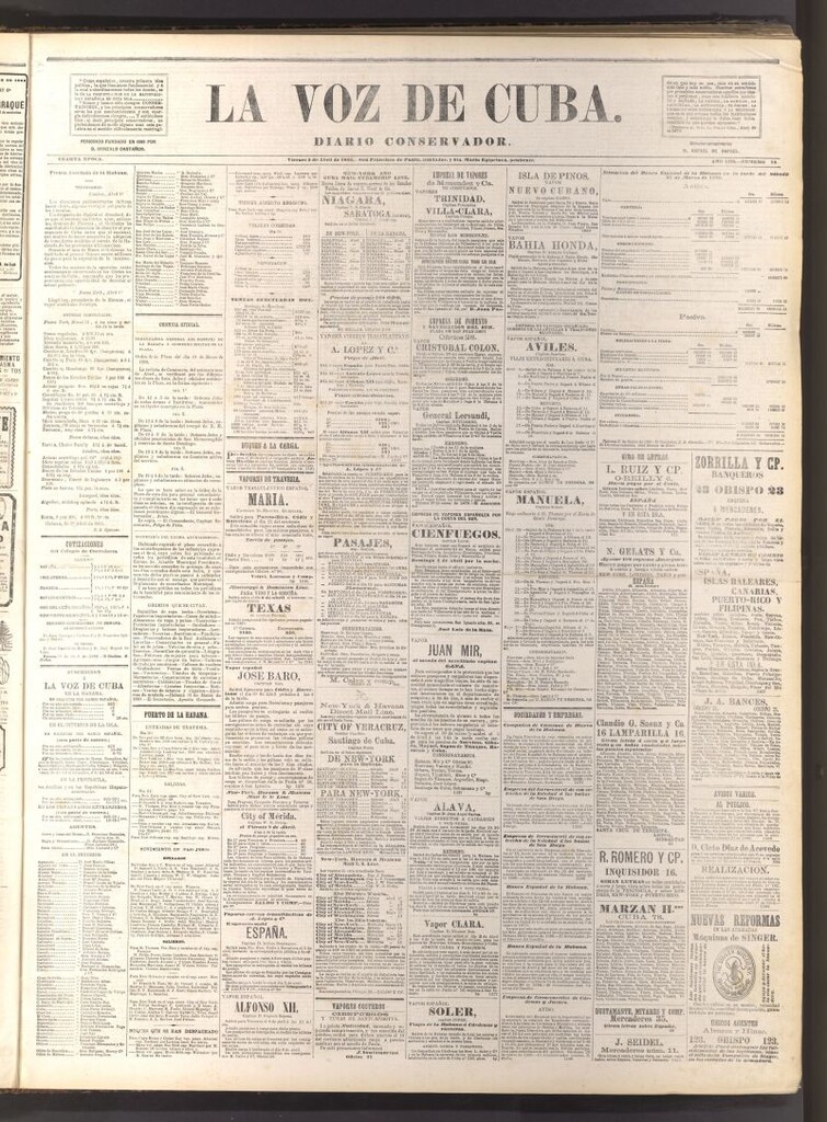 Miniatura de La Voz de Cuba: diario conservador del 2 de abril de 1880