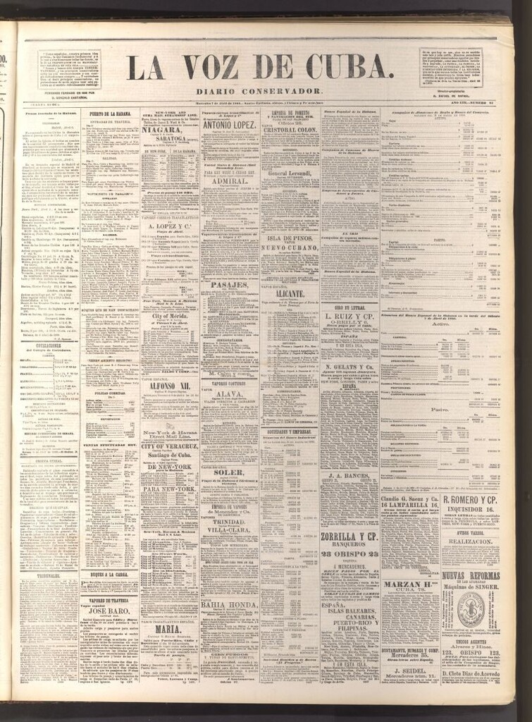 Miniatura de La Voz de Cuba: diario conservador del 7 de abril de 1880