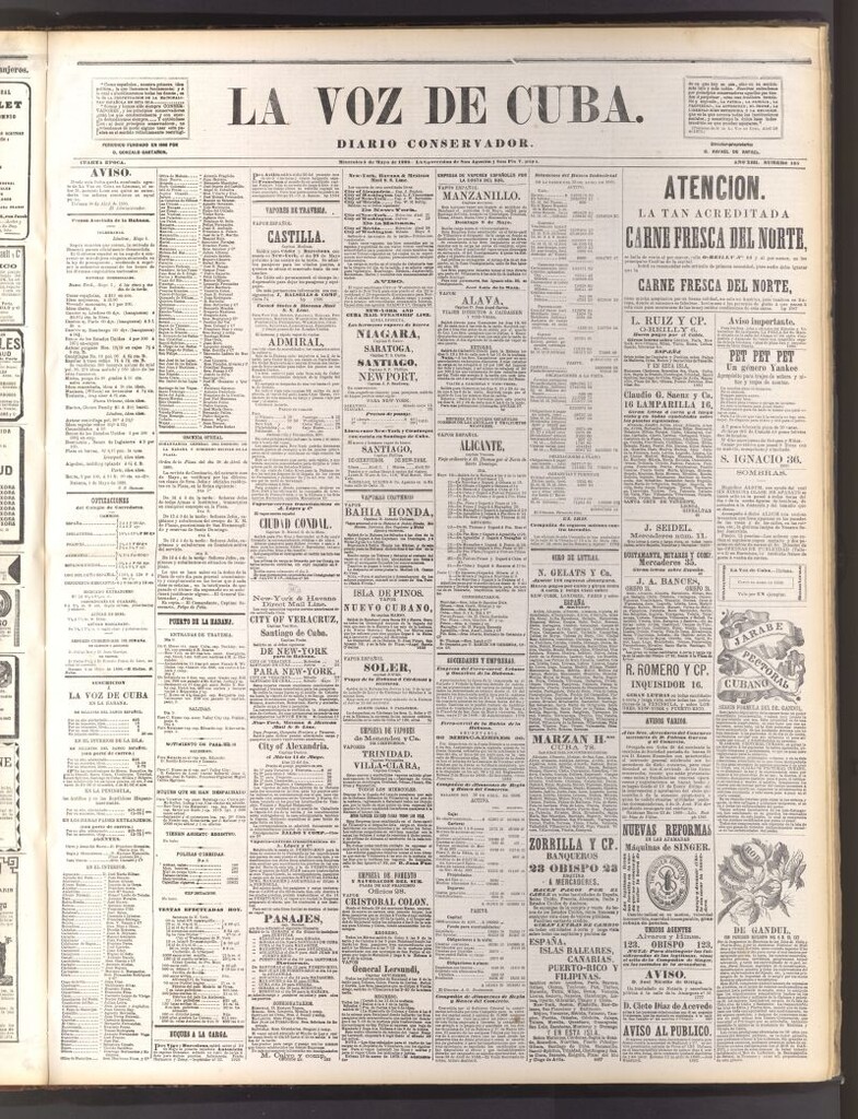Miniatura de La Voz de Cuba: diario conservador del 5 de mayo de 1880