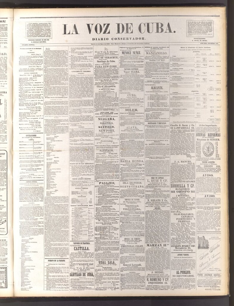 Miniatura de La Voz de Cuba: diario conservador del 11 de mayo de 1880