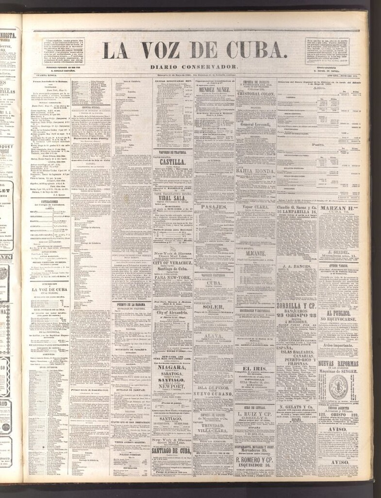 Miniatura de La Voz de Cuba: diario conservador del 12 de mayo de 1880