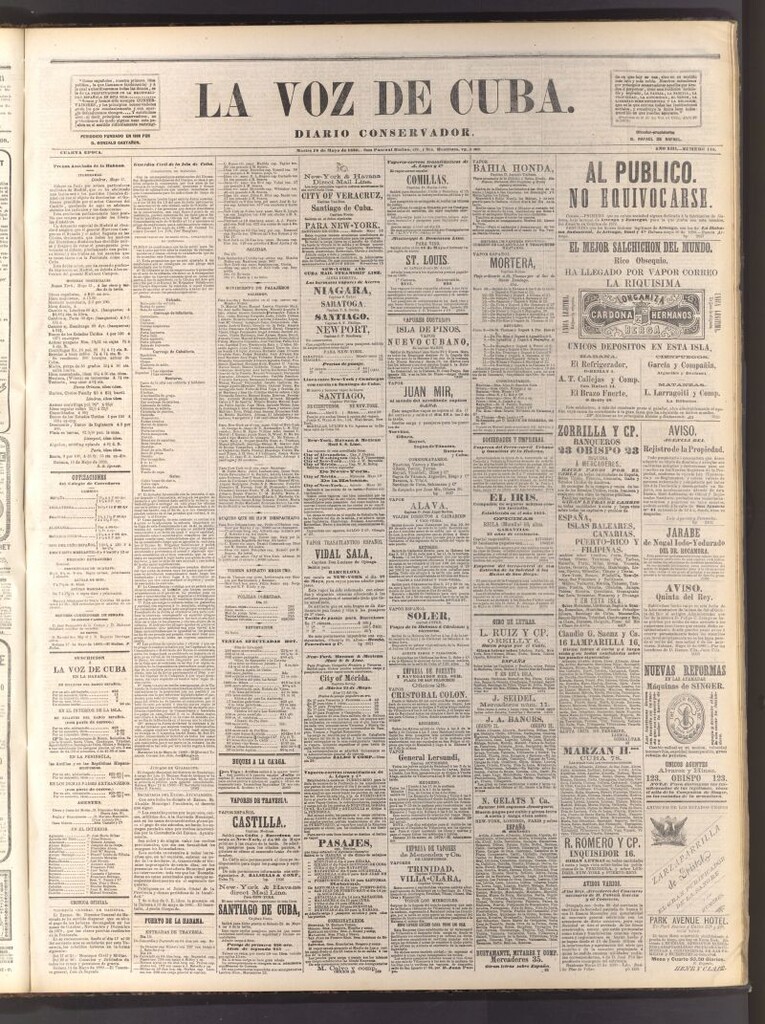 Miniatura de La Voz de Cuba: diario conservador del 18 de mayo de 1880