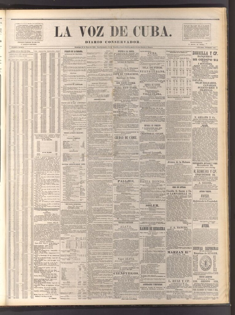 Miniatura de La Voz de Cuba: diario conservador del 30 de mayo de 1880