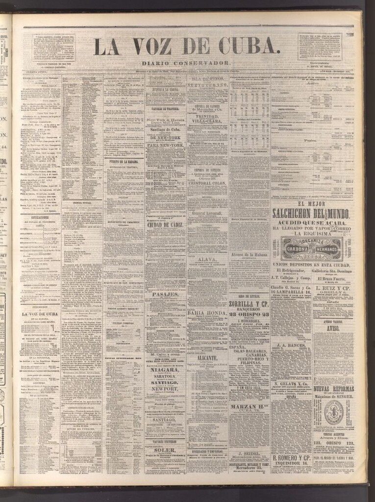 Miniatura de La Voz de Cuba: diario conservador del 2 de junio de 1880