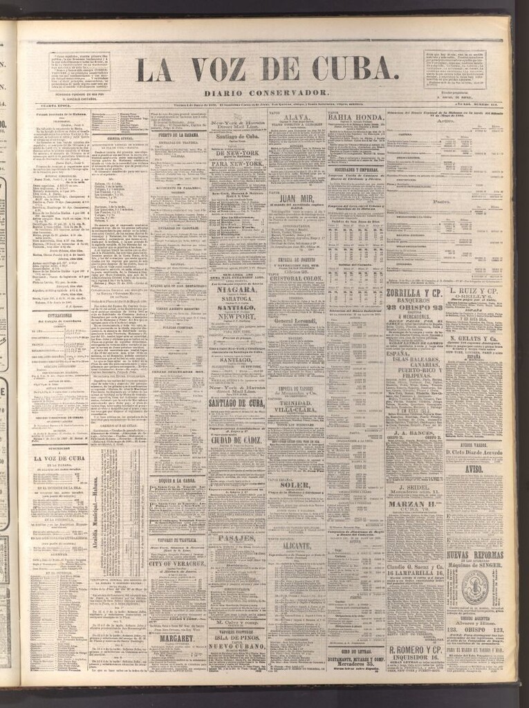 Miniatura de La Voz de Cuba: diario conservador del 4 de junio de 1880