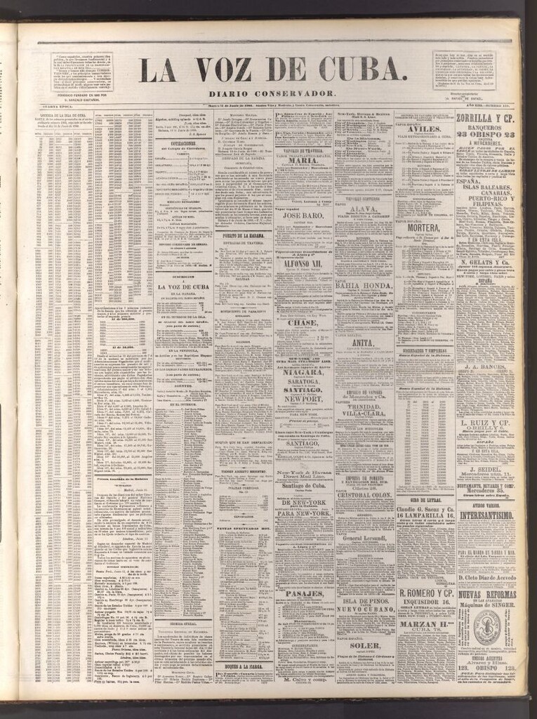 Miniatura de La Voz de Cuba: diario conservador del 15 de junio de 1880