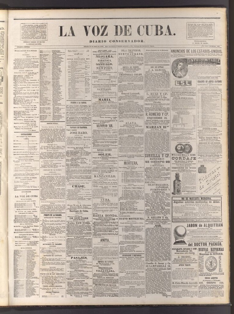 Miniatura de La Voz de Cuba: diario conservador del 19 de junio de 1880