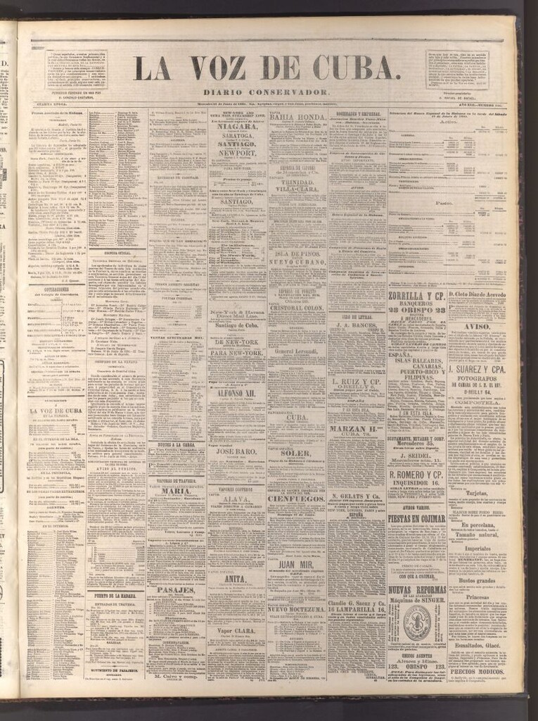 Miniatura de La Voz de Cuba: diario conservador del 23 de junio de 1880