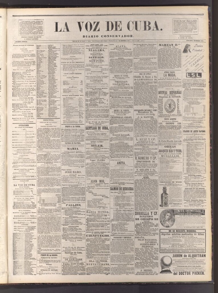 Miniatura de La Voz de Cuba: diario conservador del 26 de junio de 1880