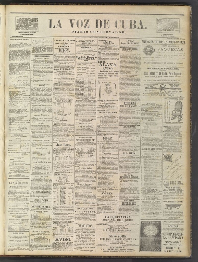 Miniatura de La Voz de Cuba: diario conservador del 4 de febrero de 1882