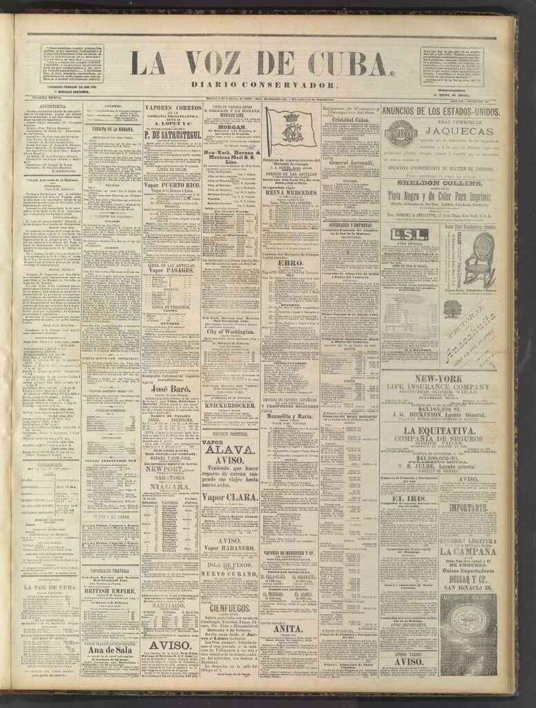 Miniatura de La Voz de Cuba: diario conservador del 7 de febrero de 1882