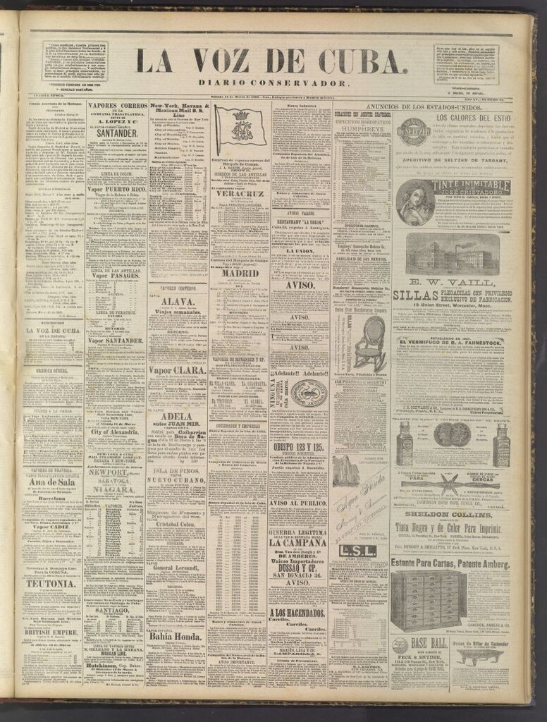 Miniatura de La Voz de Cuba: diario conservador del 11 de marzo de 1882