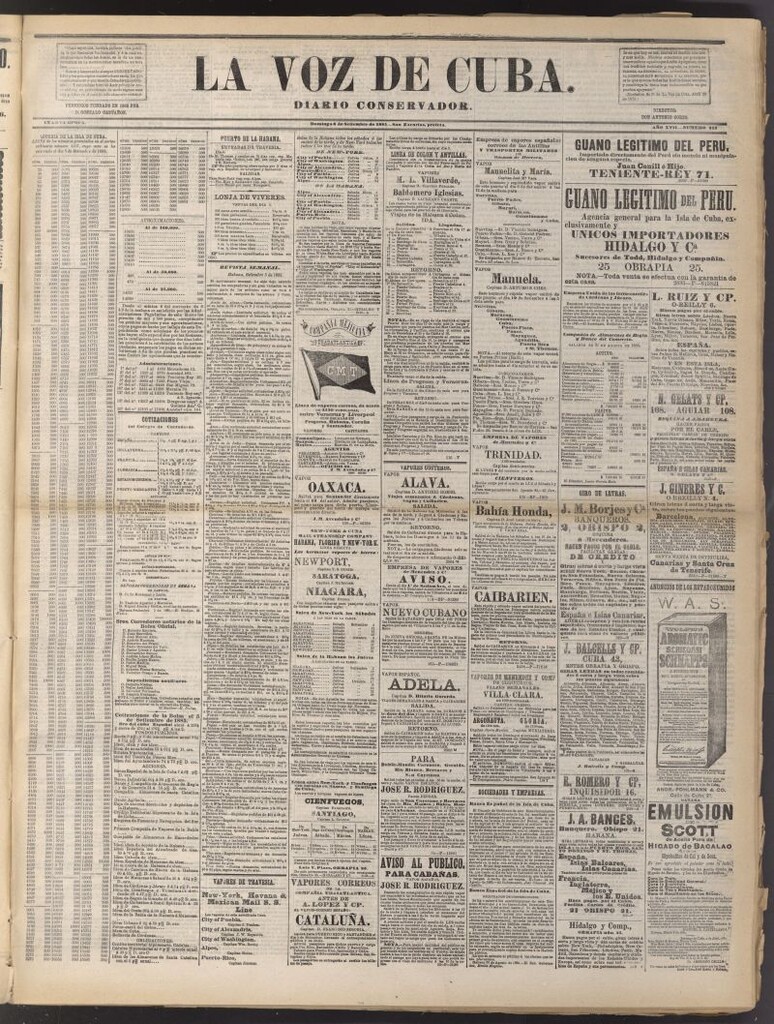 Miniatura de La Voz de Cuba: diario conservador del 6 de septiembre de 1885