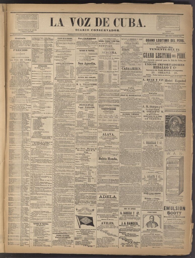 Miniatura de La Voz de Cuba: diario conservador del 27 de septiembre de 1885