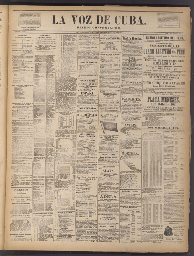 Miniatura de La Voz de Cuba: diario conservador del 13 de noviembre de 1885