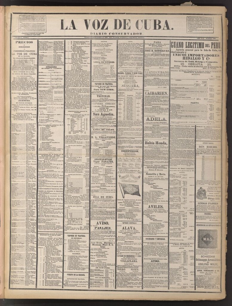 Miniatura de La Voz de Cuba: diario conservador del 27 de noviembre de 1885