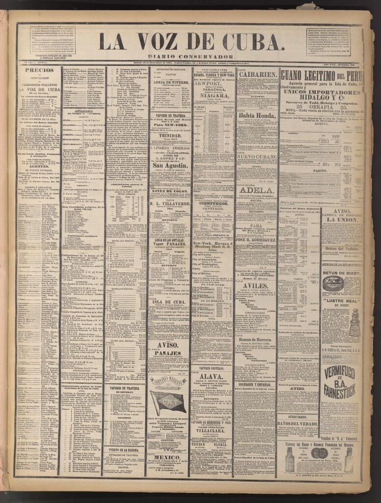 Miniatura de La Voz de Cuba: diario conservador del 28 de noviembre de 1885