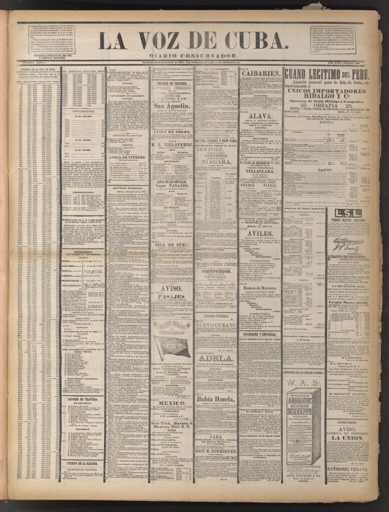 Miniatura de La Voz de Cuba: diario conservador del 29 de noviembre de 1885