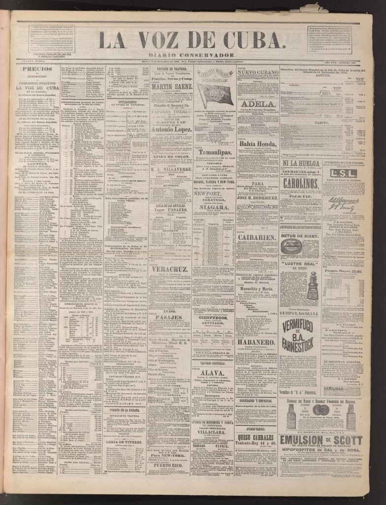 Miniatura de La Voz de Cuba: diario conservador del 29 de diciembre de 1885