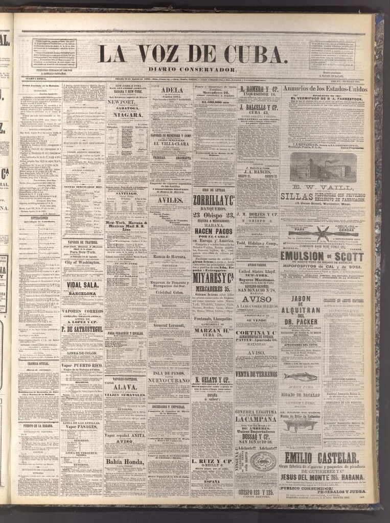 Miniatura de La Voz de Cuba: diario conservador del 12 de agosto de 1882