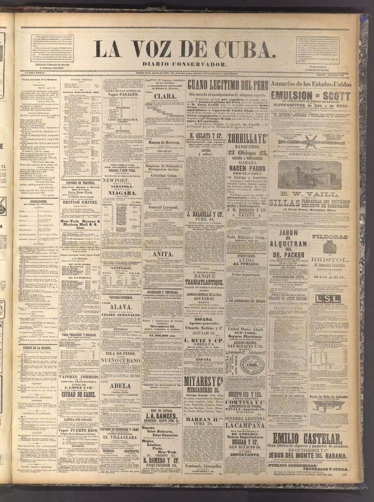 Miniatura de La Voz de Cuba: diario conservador del 26 de agosto de 1882