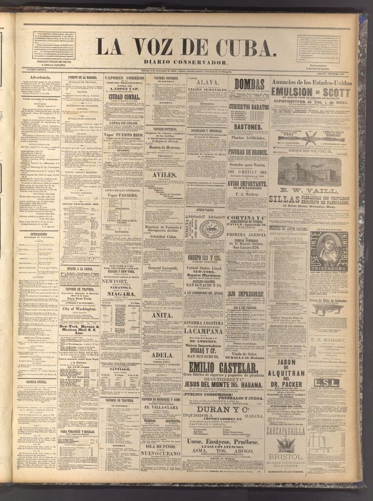 Miniatura de La Voz de Cuba: diario conservador del 2 de septiembre de 1882