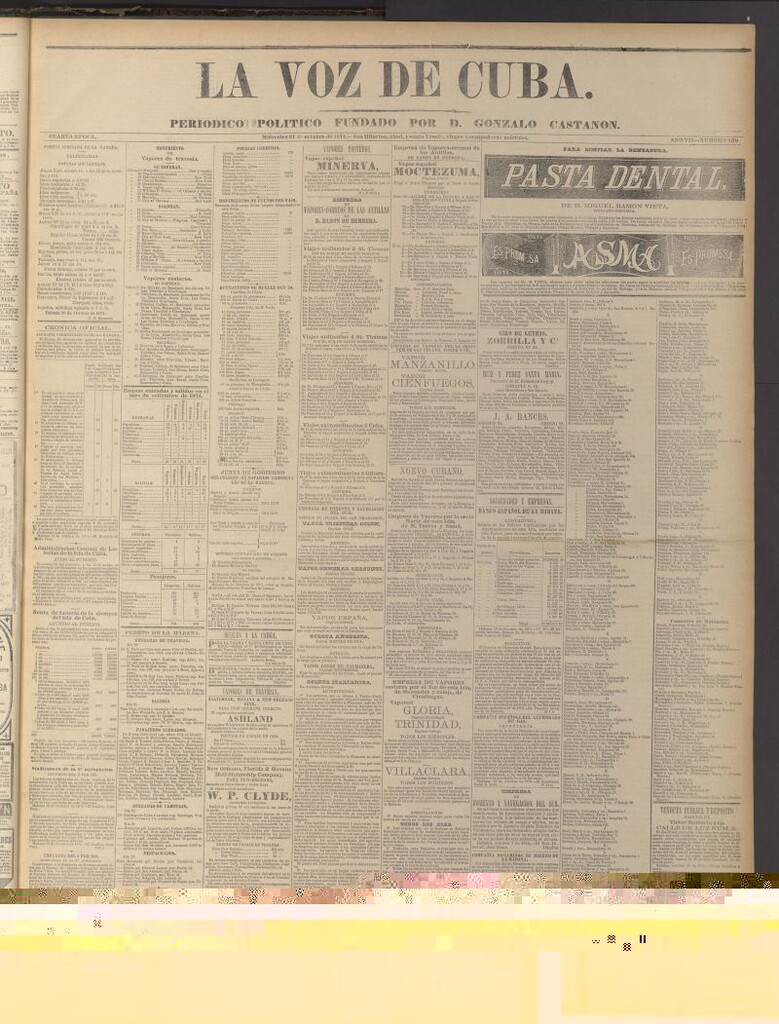 Miniatura de La Voz de Cuba: diario conservador del 21 de octubre de 1874