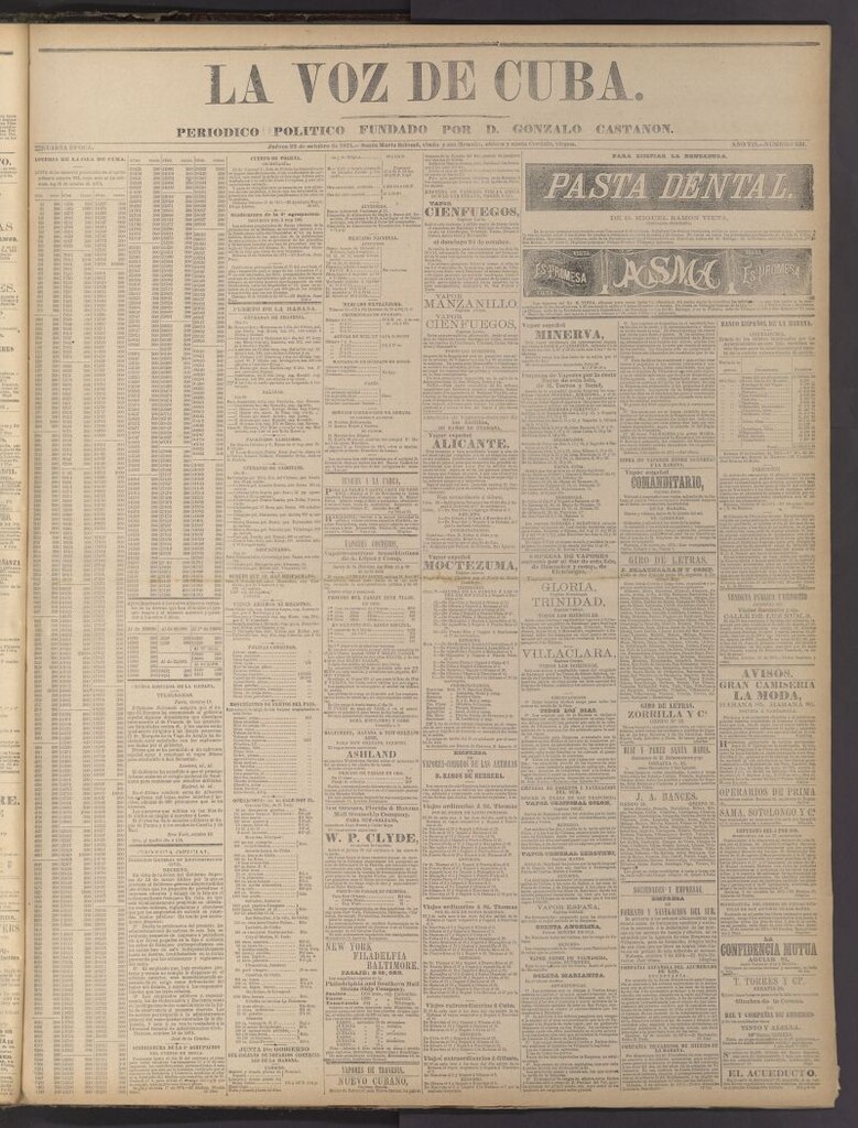 Miniatura de La Voz de Cuba: diario conservador del 22 de octubre de 1874