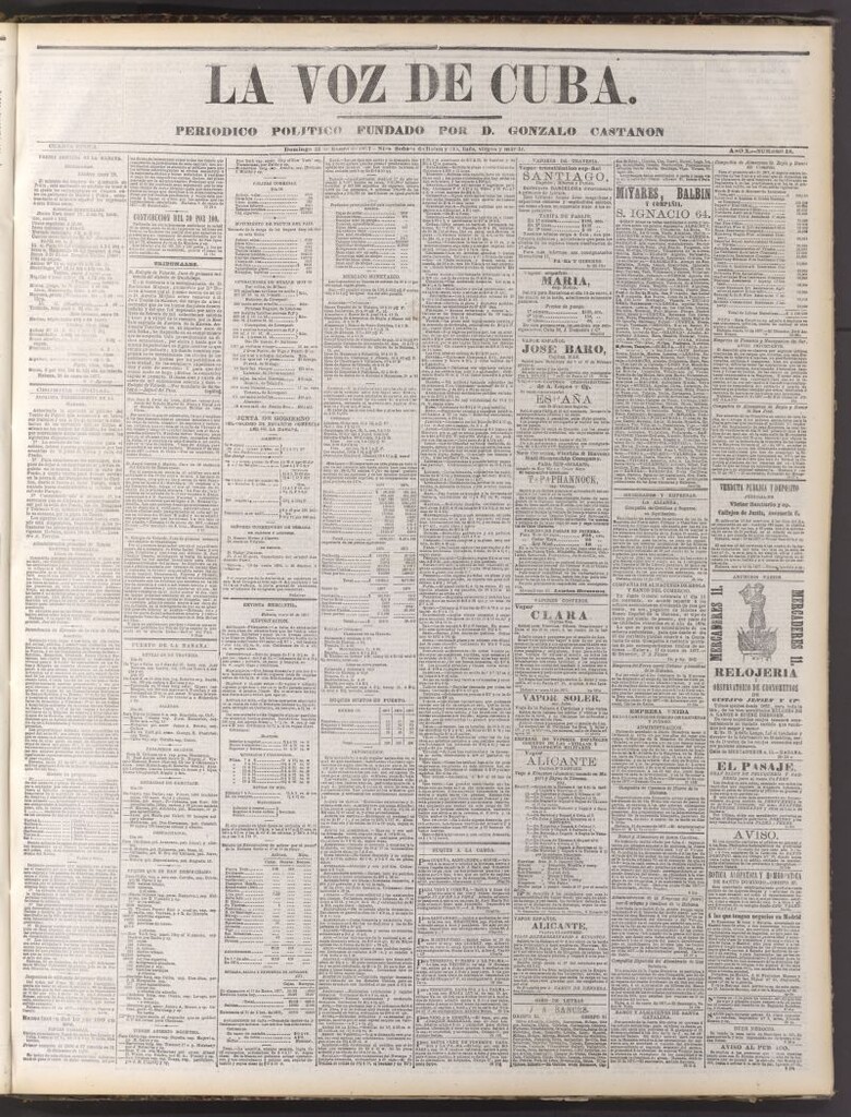 Miniatura de La Voz de Cuba: diario conservador del 21 de enero de 1877